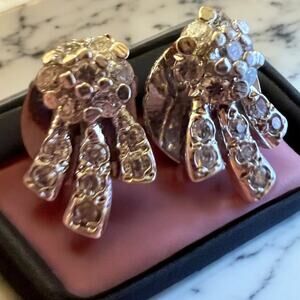Small Vintage Earrings Starburst or Bow Shaped